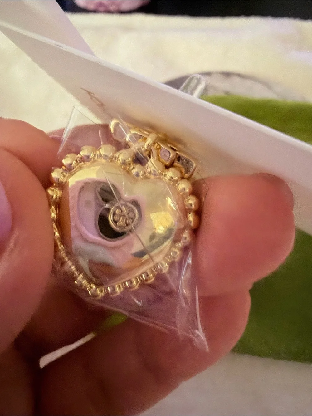 Tory Burch Gold-Tone Earrings with Navy Heart Drops